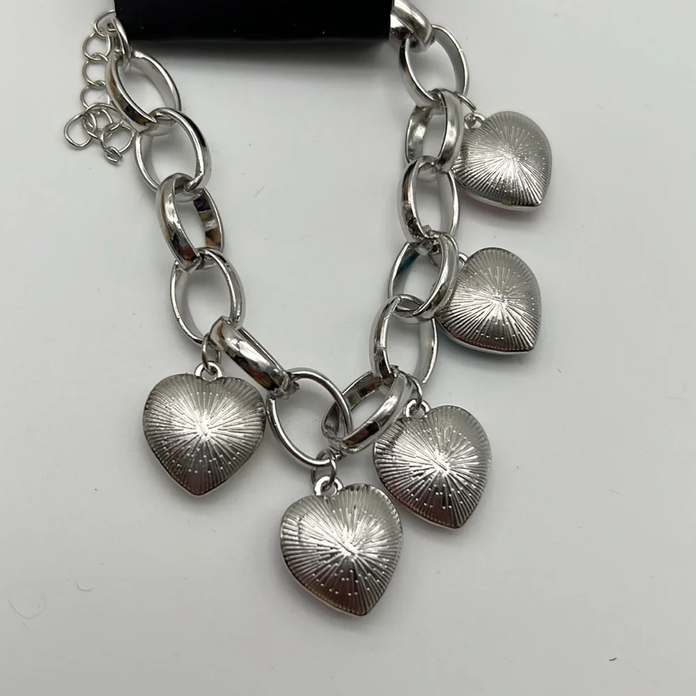 Candy Heart Charmer -Multi Color Hearts Charm Bracelet / Anklet - Picture 3 of 5